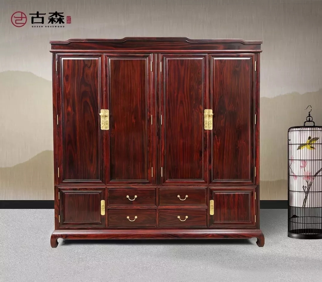 古森红木阔叶黄檀衣柜