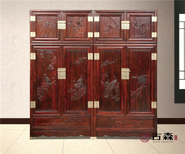 古森红木·阔叶黄檀《檀雕顶箱柜》