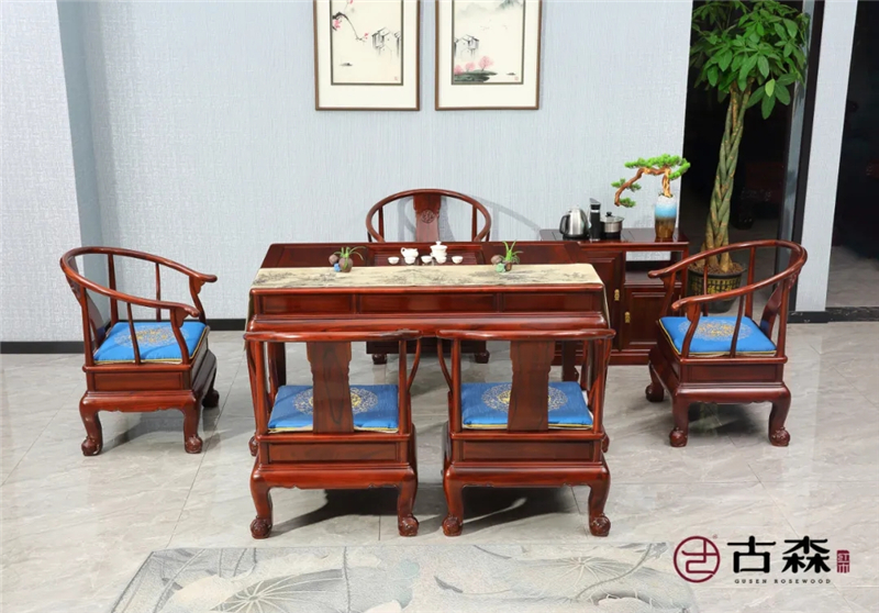 古森红木 红酸枝 茶台